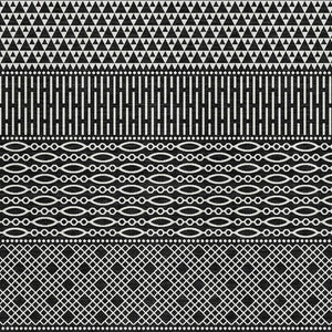 HomeRoots 9' X 12' Black And Ivory Striped Area Rug – Durable, Washable, UV-Protected for High-Traffic Spaces 674765