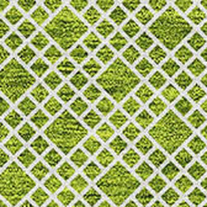 HomeRoots 5' X 8' Stylish Lime Green & Ivory Striped Washable Area Rug with UV Protection for Easy Care 674798