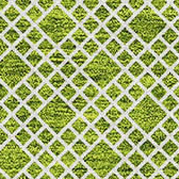 HomeRoots 5' X 8' Stylish Lime Green & Ivory Striped Washable Area Rug with UV Protection for Easy Care 674798