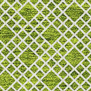 HomeRoots 8' X 10' Vibrant Lime Green & Ivory Striped Washable Area Rug with UV Protection for Sunny Spaces 674800