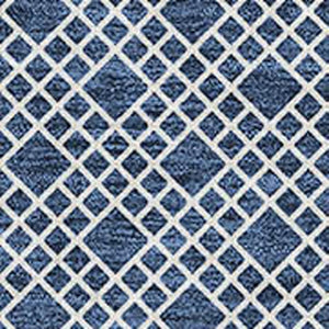 HomeRoots 9' X 12' Navy Blue & Ivory Striped Washable Area Rug - Durable, UV-Protected, Kid & Pet Friendly! 674807