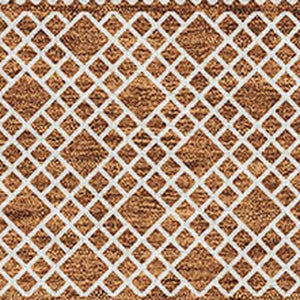 HomeRoots 8' X 10' Washable Area Rug in Rust & Ivory Stripes - Durable, Stain-Resistant with UV Protection! 674812
