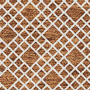 HomeRoots 9' X 12' Striped Rust and Ivory Washable Area Rug with UV Protection for Family-Friendly Spaces 674813