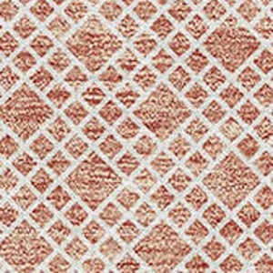 HomeRoots 9' X 12' Striped Salmon and Ivory Washable Area Rug - Durable, UV-Protected, Perfect for High-Traffic Spaces 674819