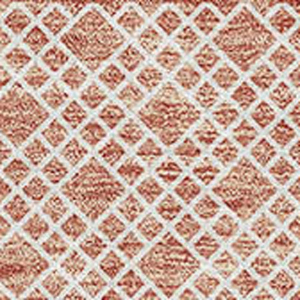 HomeRoots 10' Salmon and Ivory Striped Washable Area Rug - UV Protected, Durable, Easy-Clean for Homes 674820