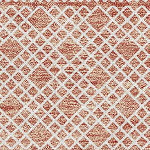 HomeRoots 10' Salmon and Ivory Striped Washable Area Rug - UV Protected, Durable, Easy-Clean for Homes 674820