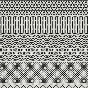 HomeRoots 8' X 10' Striped Washable Area Rug - Modern Black & White Design with UV Protection & Stain Resistance 674824