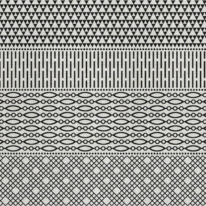 HomeRoots 9' X 12' Striped Washable Area Rug - Stylish Black & White Design with UV Protection for Durability 674825