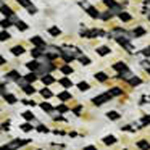 HomeRoots 5' X 8' Black And Ivory Abstract Area Rug – Stylish, Washable, UV-Protected for Modern Homes! 674828