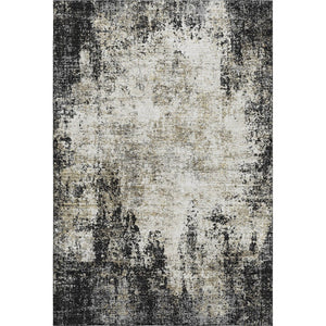HomeRoots 10' X 14' Black And Ivory Abstract Area Rug – Washable, UV-Protected, Stylish & Stain-Resistant Design 674832