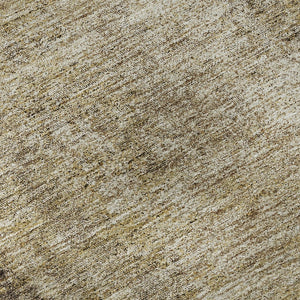 HomeRoots 5' Brown and Beige Abstract Washable Area Rug with UV Protection - Durable, Stylish, and Easy-Care! 674834