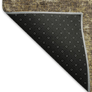 HomeRoots 10' X 14' Stylish Brown and Beige Abstract Washable Area Rug with UV Protection for Modern Homes 674838