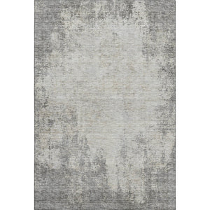 HomeRoots 10' Modern Gray and Ivory Abstract Area Rug - Washable, UV Protected, Durable, Easy-Care Design 674850