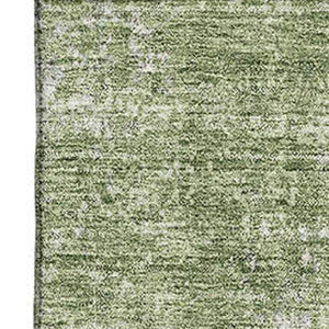HomeRoots 5' X 8' Green And Ivory Abstract Area Rug - Washable, UV Protected, Stain-Resistant, Modern Design! 674852