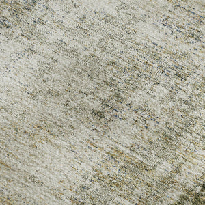HomeRoots 8' X 10' Olive Green & Ivory Abstract Area Rug – Washable, UV-Protected, Perfect for Family Spaces! 674860