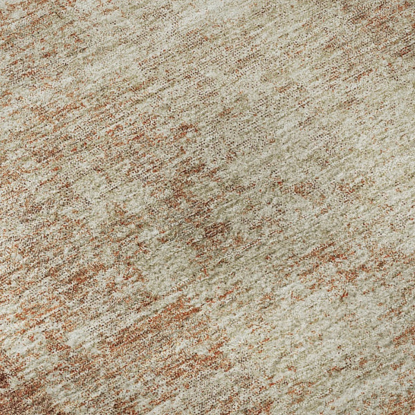 HomeRoots 5' X 8' Stylish Rust & Beige Abstract Washable Area Rug - UV Protected, Pet-Friendly, Durable Design 674870
