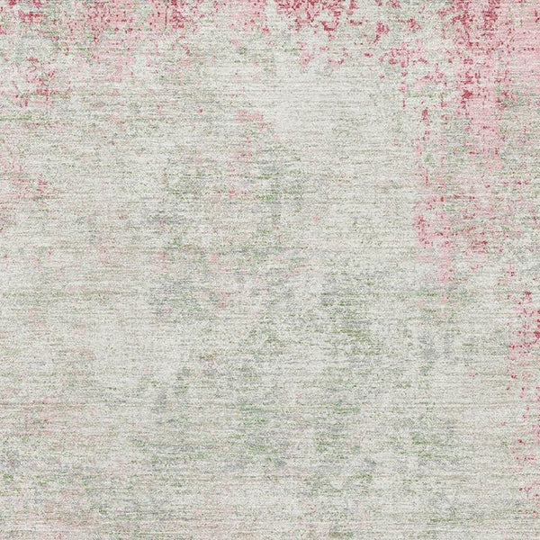 HomeRoots 10' X 14' Pink and Ivory Abstract Area Rug - Stylish, Washable, UV-Protected for High-Traffic Spaces 674880