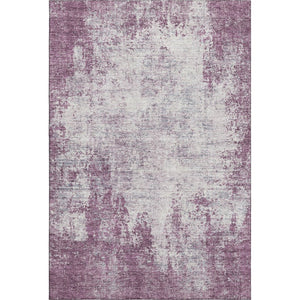HomeRoots 10' X 14' Stylish Plum & Ivory Abstract Washable Area Rug – Durable, Stain Resistant, UV Protected 674886