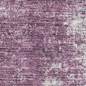 HomeRoots 10' X 14' Stylish Plum & Ivory Abstract Washable Area Rug – Durable, Stain Resistant, UV Protected 674886