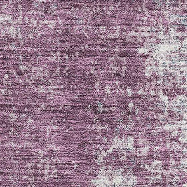 HomeRoots 10' X 14' Stylish Plum & Ivory Abstract Washable Area Rug – Durable, Stain Resistant, UV Protected 674886