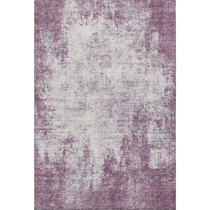 HomeRoots 10' X 14' Stylish Plum & Ivory Abstract Washable Area Rug – Durable, Stain Resistant, UV Protected 674886