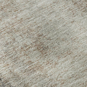 HomeRoots 10' X 14' Taupe & Ivory Abstract Area Rug - Modern, Washable, Durable, UV-Resistant for Family Spaces 674892