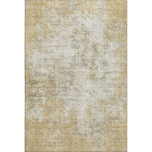 HomeRoots 10' Wheat and Ivory Abstract Area Rug - Washable, UV-Protected, Soft Polyester for Busy Homes 674904