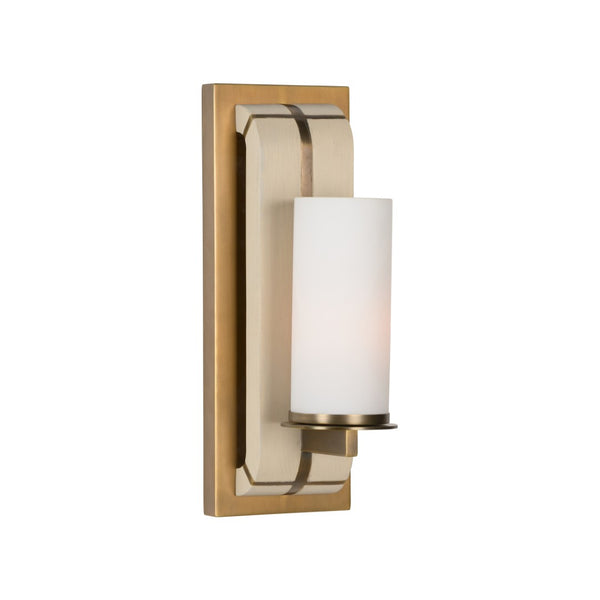 Wildwood Oak Island Sconce Brushed Wood & Frosted Glass Wall Light With Ada Compliance For Warm Ambient Glow 16h x 5.75w x 7d 67497