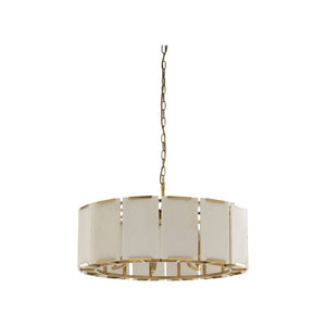 Wildwood Perla Faceted Alabaster Chandelier With Antique Brass Arms — Sculptural Warm Glow For Entryways 67498