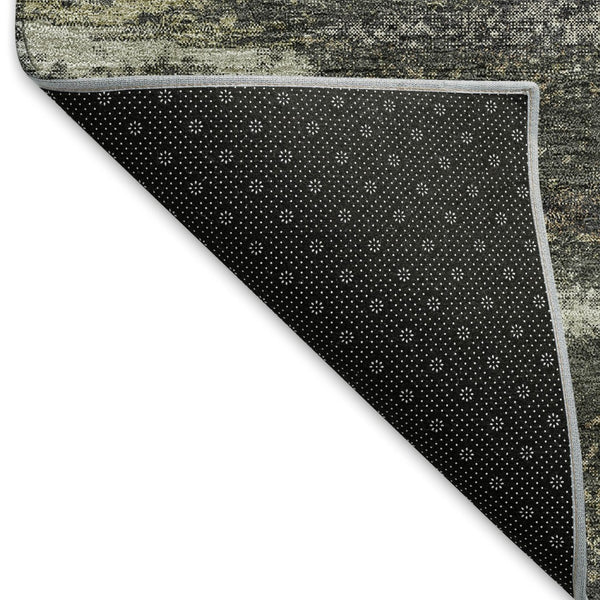 HomeRoots 5' X 8' Charcoal Ivory Copper Abstract Area Rug - Durable, Washable, UV Protection for Busy Homes 674984