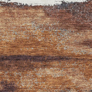 HomeRoots 10' X 14' Washable Area Rug in Copper, Ivory & Gray - Durable, UV-Protected, Stain-Resistant Design 674994