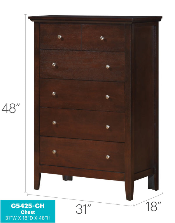 English Elm Chic Cappuccino Storage Chest - 48"H x 32"W x 18"D Ready-to-Use Particle Board, Durable Warm Finish for Versatile Home Organization B078108317