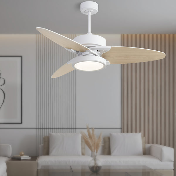 English Elm Light Pro 52" Smart Led Ceiling Fan With Remote Control – Energy-Efficient, Quiet, And Stylish Design T3177P284009