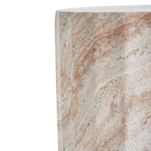 English Elm Christopher Knight Home® - Outdoor/Indoor Lightweight Concrete Side Table - Elegant Travertine Accent For Home & Garden Use N773P253788Z