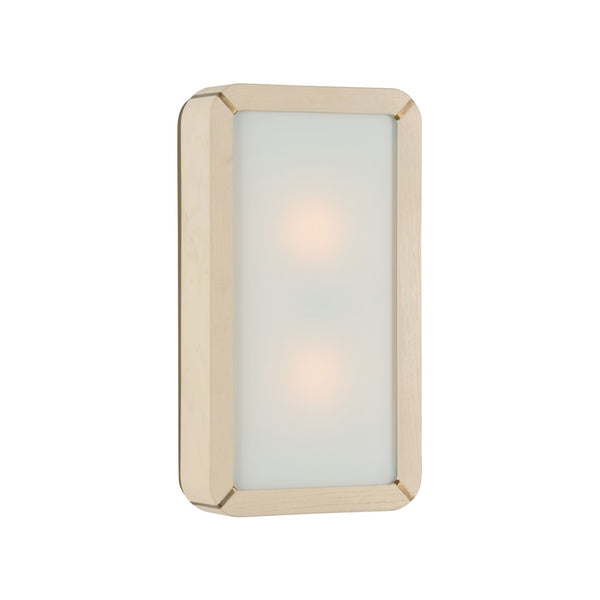 Wildwood Oak Island Sconce Brushed Wood & Frosted Glass Wall Light With Ada Compliance For Warm Ambient Glow 20h x 11w x 4d 67500