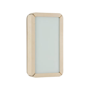 Wildwood Oak Island Sconce Brushed Wood & Frosted Glass Wall Light With Ada Compliance For Warm Ambient Glow 20h x 11w x 4d 67500