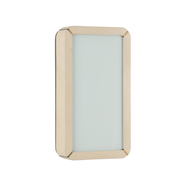 Wildwood Oak Island Sconce Brushed Wood & Frosted Glass Wall Light With Ada Compliance For Warm Ambient Glow 20h x 11w x 4d 67500