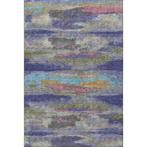 HomeRoots 8' X 10' Stylish Abstract Area Rug in Lavender, Pink & Orange - Washable & UV Protected for Durability 675016