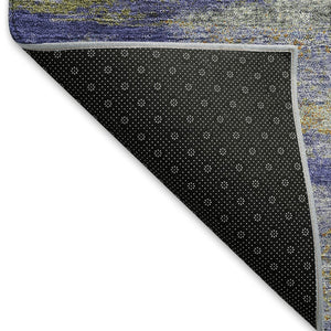 HomeRoots 9' X 12' Vibrant Lavender Pink & Orange Abstract Area Rug - Washable, UV Protected, Stylish Comfort 675017