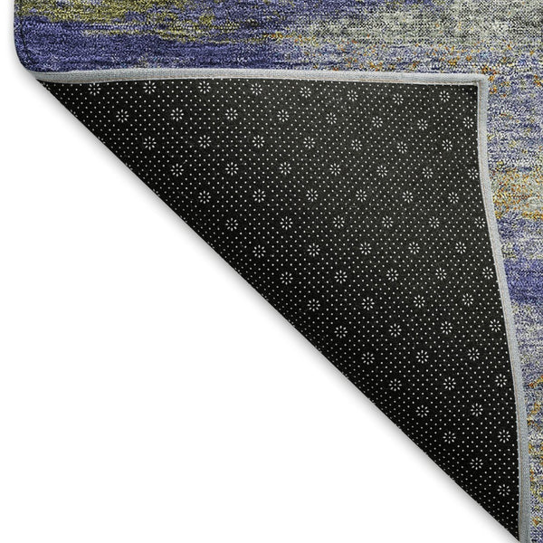 HomeRoots 9' X 12' Vibrant Lavender Pink & Orange Abstract Area Rug - Washable, UV Protected, Stylish Comfort 675017