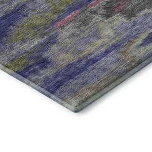 HomeRoots 9' X 12' Vibrant Lavender Pink & Orange Abstract Area Rug - Washable, UV Protected, Stylish Comfort 675017