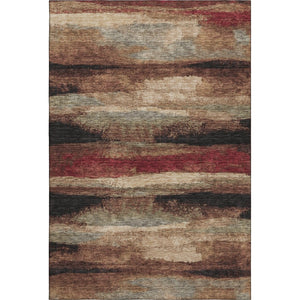 HomeRoots 10' X 14' Coffee Burgundy Abstract Washable Area Rug - Stylish, Durable, UV-Protected for Homes 675036