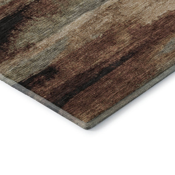 HomeRoots 10' X 14' Coffee Burgundy Abstract Washable Area Rug - Stylish, Durable, UV-Protected for Homes 675036