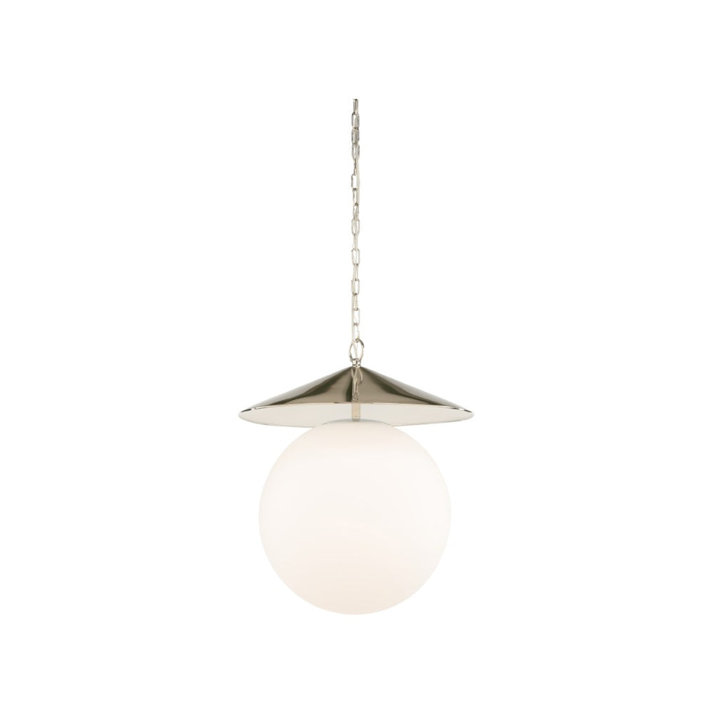 Wildwood Kyoto Pendant Brings Minimalist Geometry And Warm Milk-Glass Glow For Modern Dining, Kitchen, Foyer Lighting Silver 67505