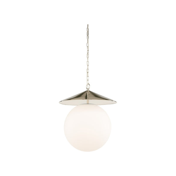 Wildwood Kyoto Pendant Brings Minimalist Geometry And Warm Milk-Glass Glow For Modern Dining, Kitchen, Foyer Lighting Silver 67505