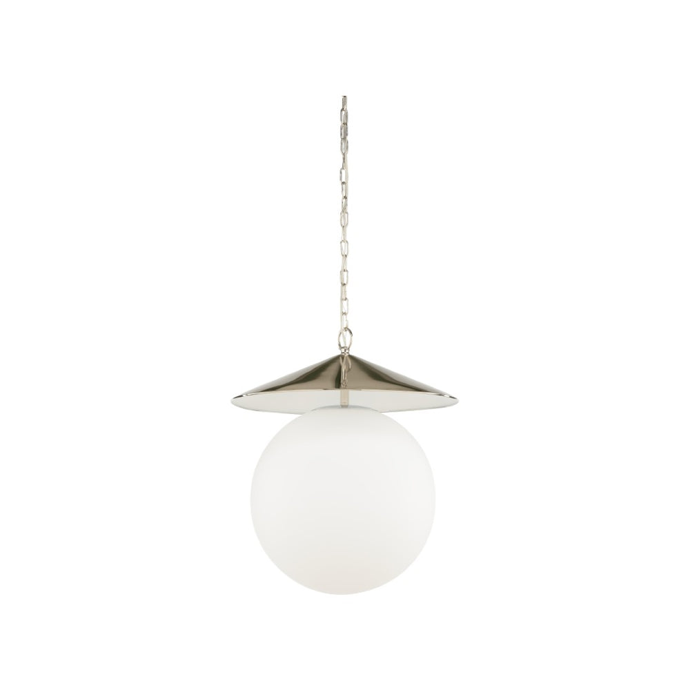 Wildwood Kyoto Pendant Brings Minimalist Geometry And Warm Milk-Glass Glow For Modern Dining, Kitchen, Foyer Lighting Silver 67505