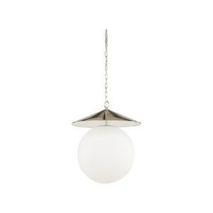 Wildwood Kyoto Pendant Brings Minimalist Geometry And Warm Milk-Glass Glow For Modern Dining, Kitchen, Foyer Lighting Silver 67505