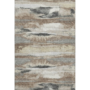 HomeRoots 10' X 14' Abstract Taupe Beige & Brown Washable Area Rug with UV Protection for Modern Living Spaces 675054