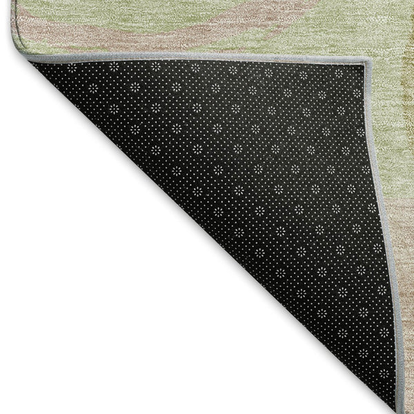 HomeRoots 9' X 12' Stylish Blush Mint Green & Lilac Geometric Washable Area Rug with UV Protection & Durability 675065