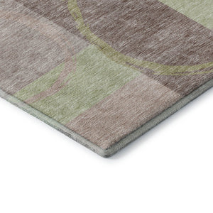 HomeRoots 9' X 12' Stylish Blush Mint Green & Lilac Geometric Washable Area Rug with UV Protection & Durability 675065